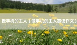 做手机的主人（做手机的主人英语作文）