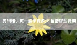 剪辑培训班一般学费多少 包括哪些费用