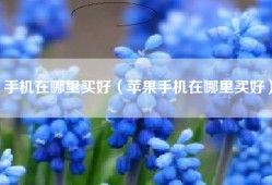 手机在哪里买好（苹果手机在哪里买好）