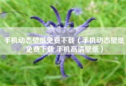 手机动态壁纸免费下载（手机动态壁纸免费下载 手机高清壁纸）