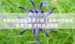 手机动态壁纸免费下载（手机动态壁纸免费下载 手机高清壁纸）