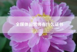 全媒体运营师有什么证书