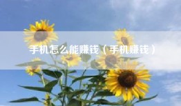 手机怎么能赚钱（手机赚钱）