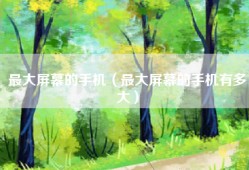 最大屏幕的手机（最大屏幕的手机有多大）
