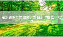 京东进军外卖业务，刘强东“虚晃一枪”？