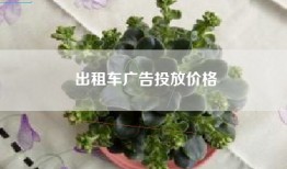 出租车广告投放价格