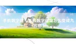 手机数字键（手机数字键盘怎么变成九宫格）