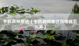 手机视频推送（手机视频推送到电视怎么弄）