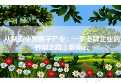 从制造业到数字产业：一家老牌企业的转型之路｜数商云