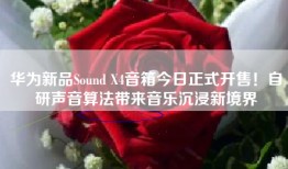 华为新品Sound X4音箱今日正式开售！自研声音算法带来音乐沉浸新境界