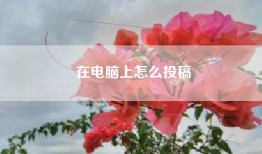 在电脑上怎么投稿