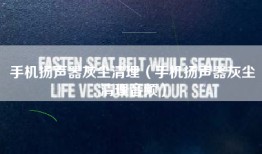 手机扬声器灰尘清理（手机扬声器灰尘清理音频）