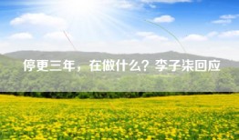 停更三年，在做什么？李子柒回应