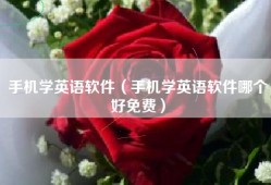 手机学英语软件（手机学英语软件哪个好免费）