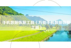 手机数据恢复工具（万能手机数据恢复工具）