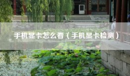 手机显卡怎么看（手机显卡检测）