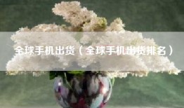 全球手机出货（全球手机出货排名）