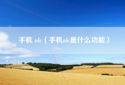 手机 nfc（手机nfc是什么功能）