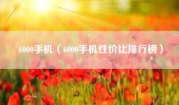 6000手机（6000手机性价比排行榜）