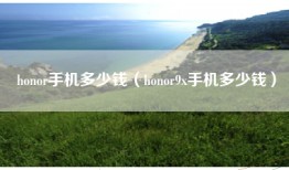 honor手机多少钱（honor9x手机多少钱）