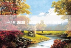 手机漏洞（健康使用手机漏洞）