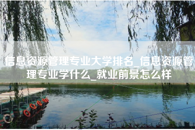 信息资源管理专业大学排名_信息资源管理专业学什么_就业前景怎么样